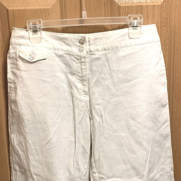 George | Women’s Modern Fit White Casual Office Capris Pants Size 8 - Picture 3 of 12